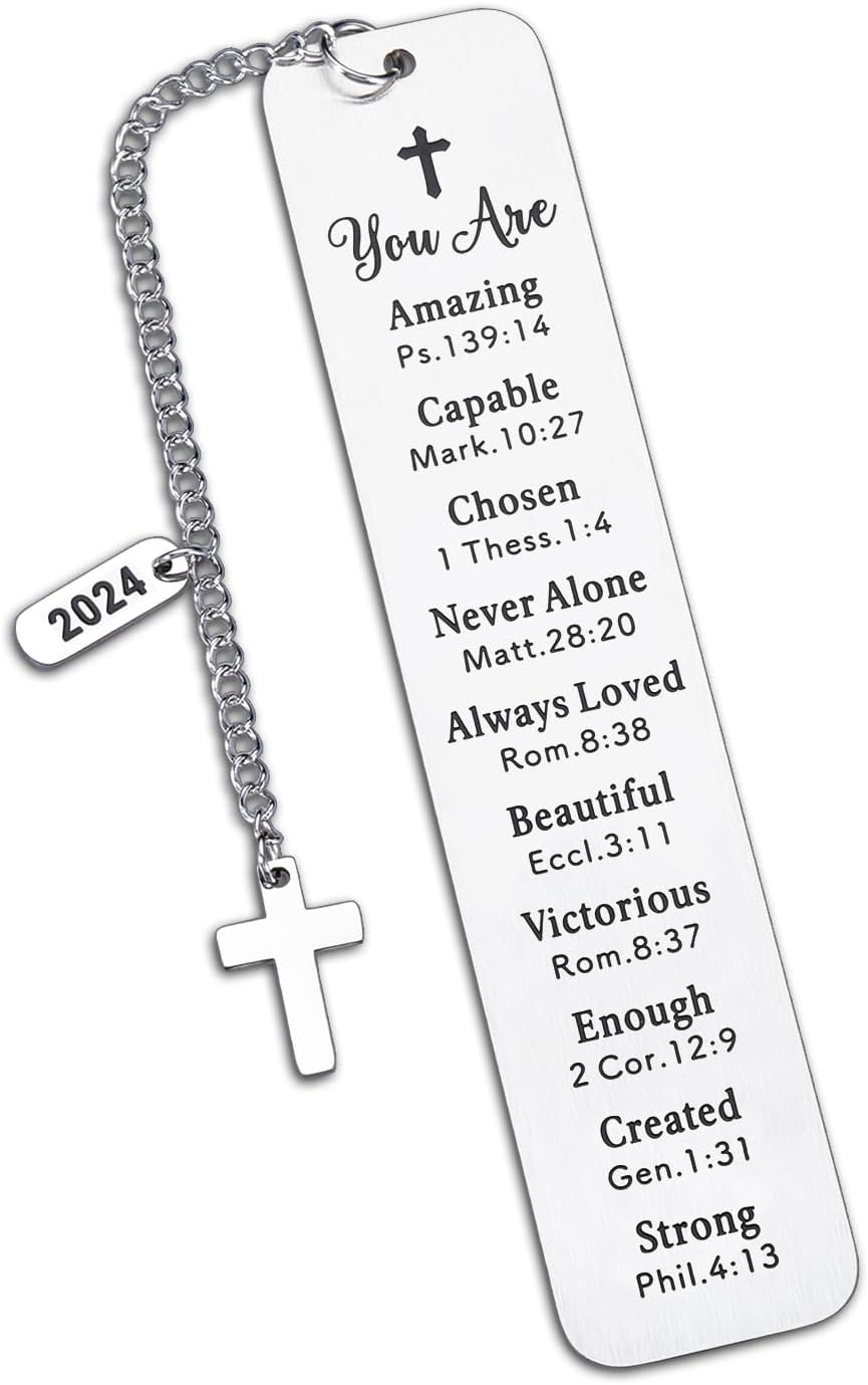 Christian Bookmarks Gifts for Women Men Cross Bible Verse Book Markers Religious