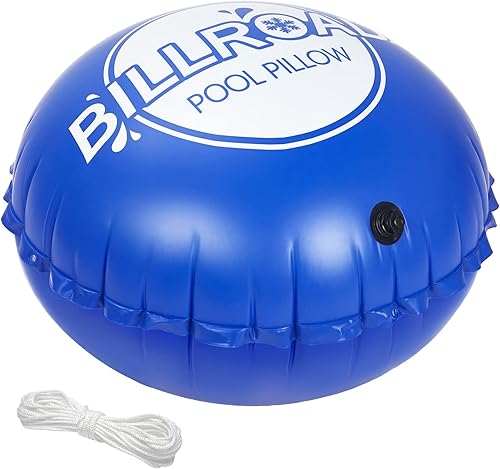 Almohada de piscina de invierno para piscinas sobre el suelo, almohadas de piscina de 4 x 4 pies para cerrar el invierno, cubierta de piscina de PVC