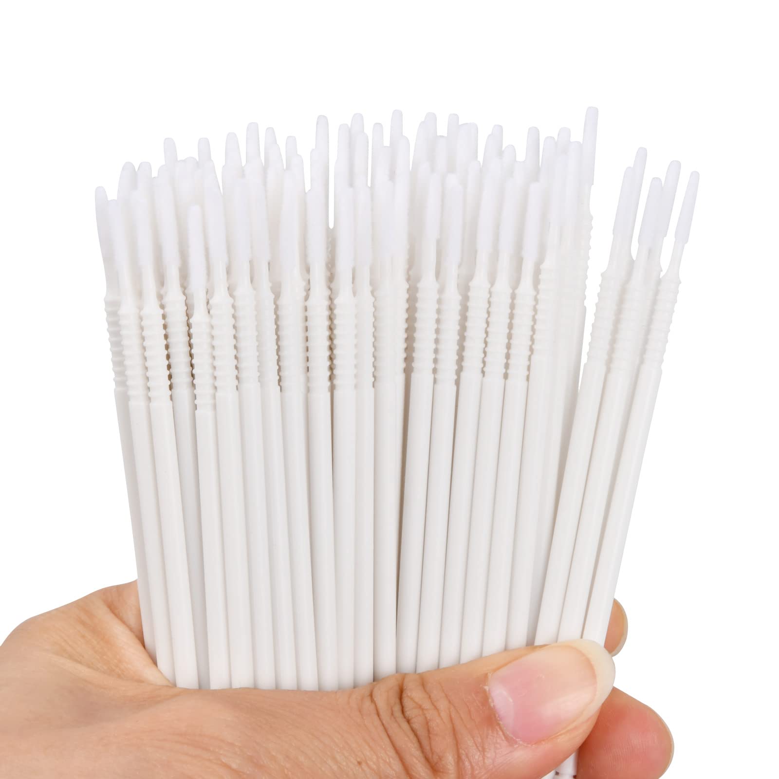 Cepillo de Extensión de Pestañas, Micro Aplicador Mascara, 100 Piezas Herramienta de Injerto (Blanco)