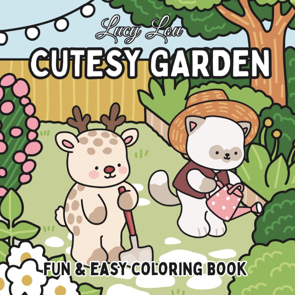 Cutesy Garden - coloring book for kids at all ages: Share cosy moments with your fuzzy garden friends (Fluffy Friends Club)