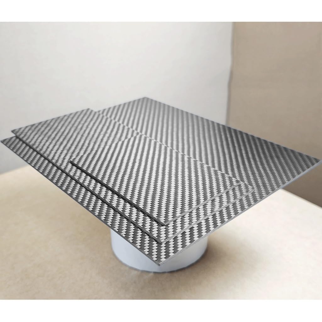 1 hoja de fibra de carbono mate de sarga 3K de 2 mm for equipos médicos, proyectos de bricolaje y aplicaciones mecánicas(2.0x200x250mm)