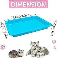 Vista 3 de PINVNBY 10 Pcs Small Kitten Litter Box Guinea Pig Litter Pan Mini Open Cat Litter Tray Bunny Litter Box Low Entry Cat Litter Box for Kittens Bunny