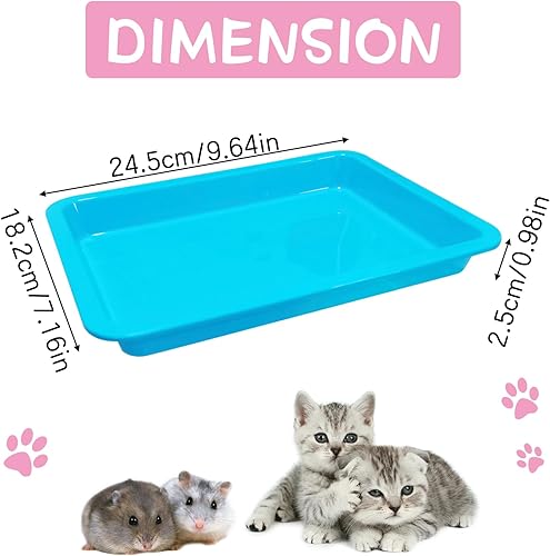 Miniatura 3 de PINVNBY 10 Pcs Small Kitten Litter Box Guinea Pig Litter Pan Mini Open Cat Litter Tray Bunny Litter Box Low Entry Cat Litter Box for Kittens Bunny