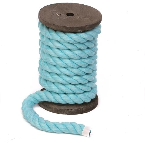 Miniatura 5 de Ravenox - Cuerda de algodón trenzado natural, fabricada en los Estados Unidos, cordón fuerte de triple hebra para deportes, decoración, juguetes