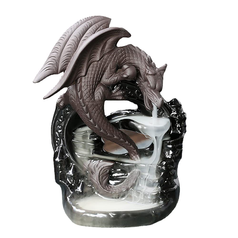 CTRLZS Dragon Decor Cone Holder Censer Encensoir Palnik Incense Meditation Backflow
