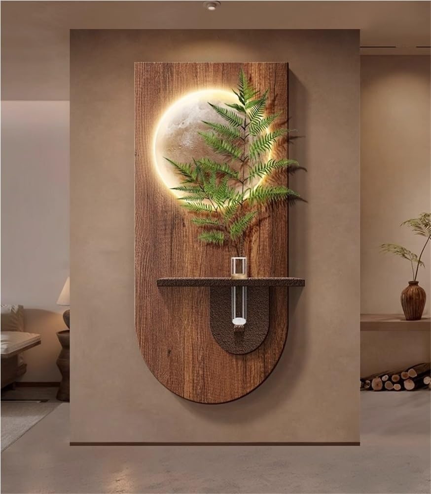 HJAGDJ Sandstone Wall Art, Creative Paintings Wall Decor, Plug-in Power Supply Wall Mural, Wall Decoration for Living Room, Bedroom, Study(B,39.4 * 19.7in)