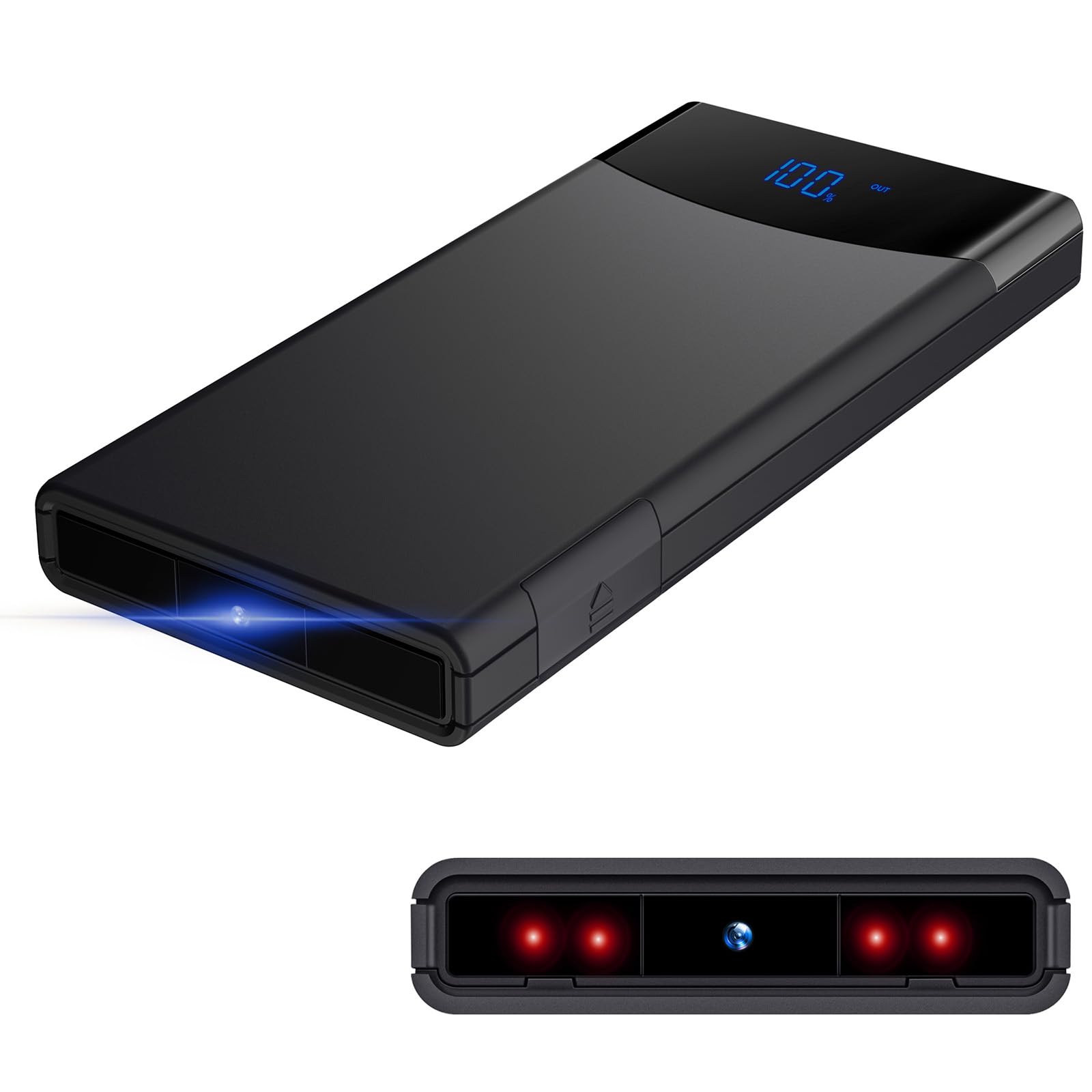 64GB Mini Camera, 10000mAh Powerbank Small Video Camera HD 1080P Portable Micro Surveillance Cameras, Mini Security Camera with Night Vision & Gravity Sensor for Home