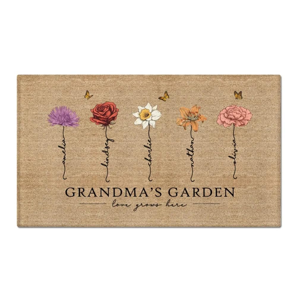 Personalized Mother's Day Doormat Gift For Grandma Mat
