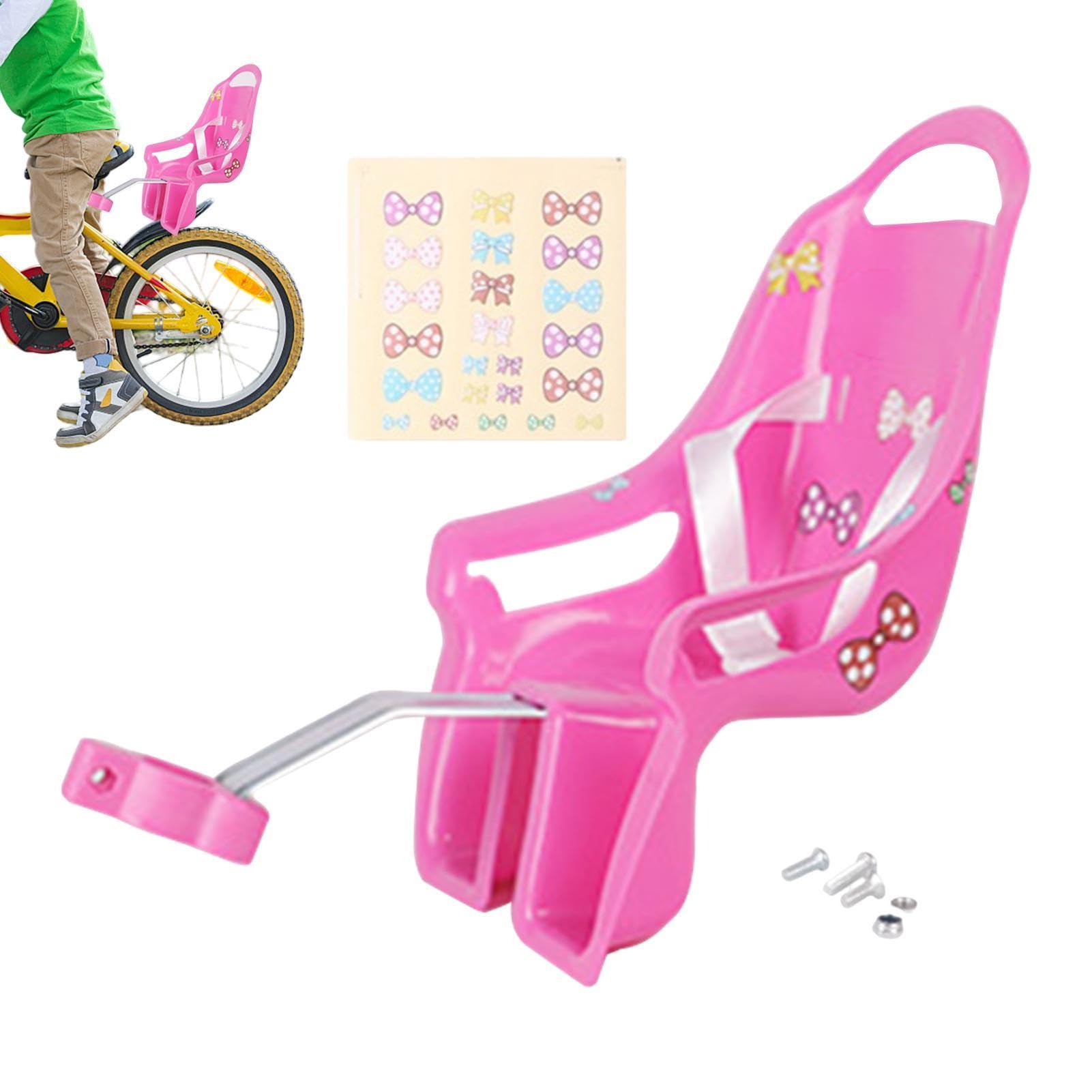 Generisch Seggiolino Per Bambole Con Adesivi Telaio Rosa Per Bambini Adatto Per Animali Di Peluche E Peluche Fissaggio Bicicletta