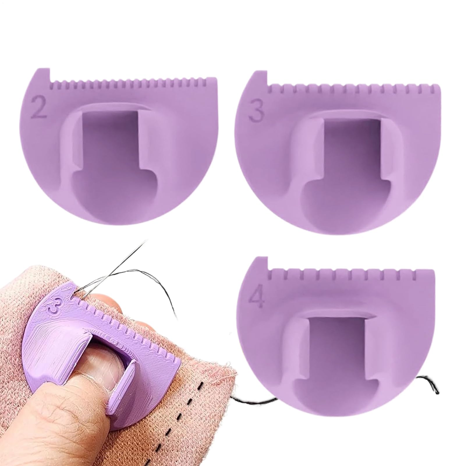 Regolo per Cuciture a Bordo - Template Cucitura Bordo 2/3/4 Mm Quilting Multifunzione con Guida a Pollice e Misura Aghi