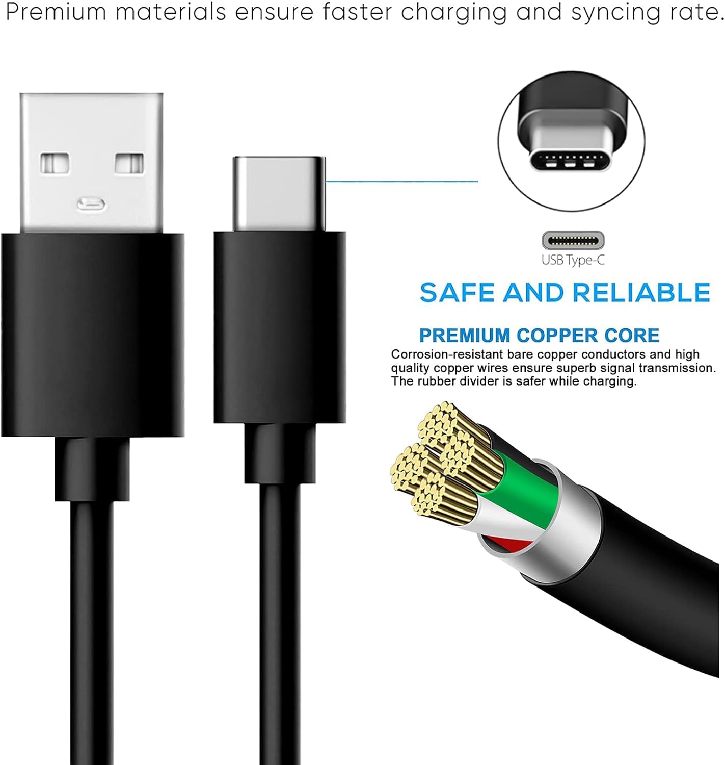 vhbw Cable USB Micro compatible con Sony A6400 ILCE-6400, A7 III (ILCE-7M3 / ILCE-7M3K), HDR-AZ1, HDR-AZ1VR, Alpha 6400 ILCE-6400