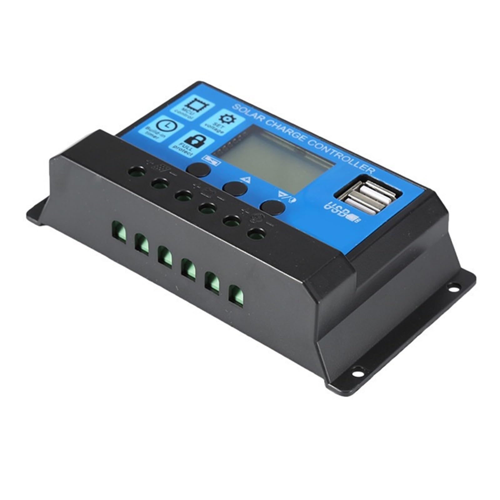 Regolatore Solare 12V/24V 60A 50A 40A 30A 20A 10A PWM Caricabatteria Display LCD Doppia Uscita USB 5V(60A)