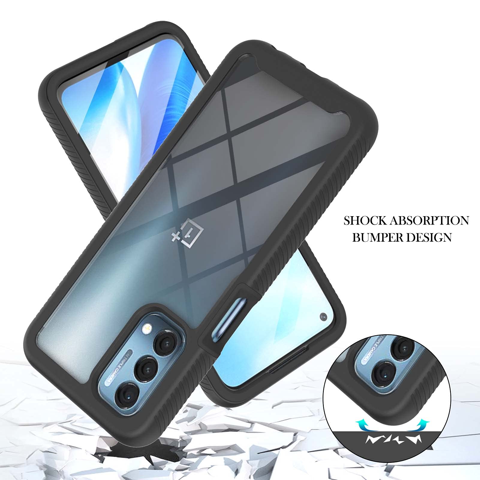 Cover Per Oppo A74 4G Con Pellicola Protettiva Integrata - Custodia 360° Trasparente, Bumper In TPU E Retro In PC (Rosso) - 5