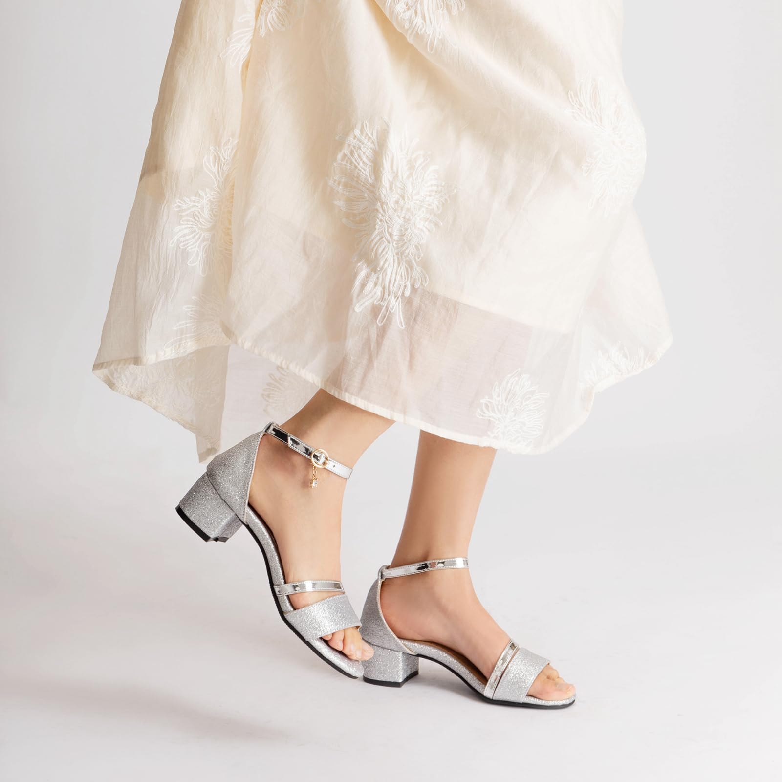 Onewus Sandali da donna alla moda aperta con tacco a blocco