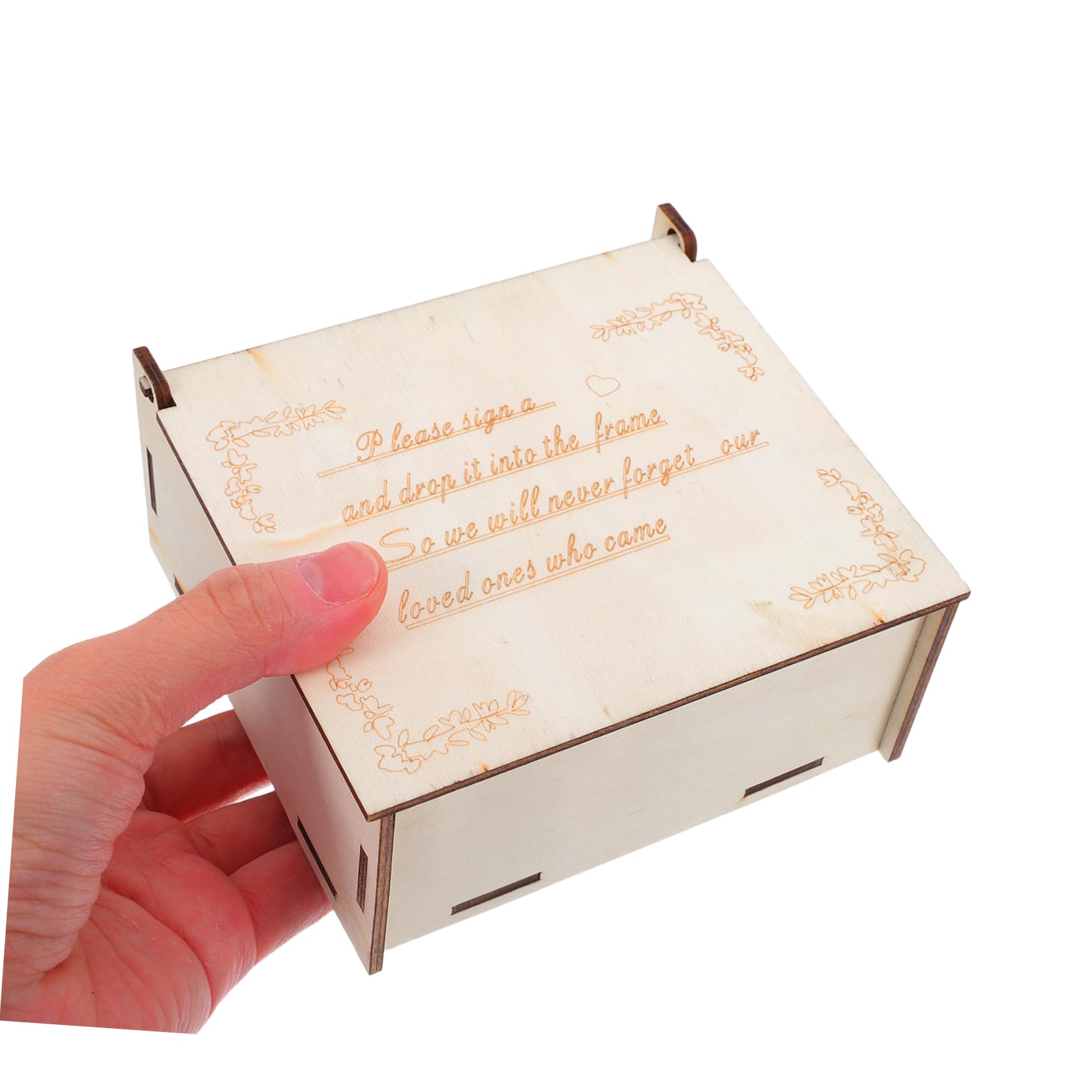 STOBAZA Herzförmige Gästebuchbox aus Holz für Hochzeiten mit Leeren Herzausschnitten zur Sammlung von Gästewünschen und Erinnerungen Rustikale Deko für Hochzeitsgäste