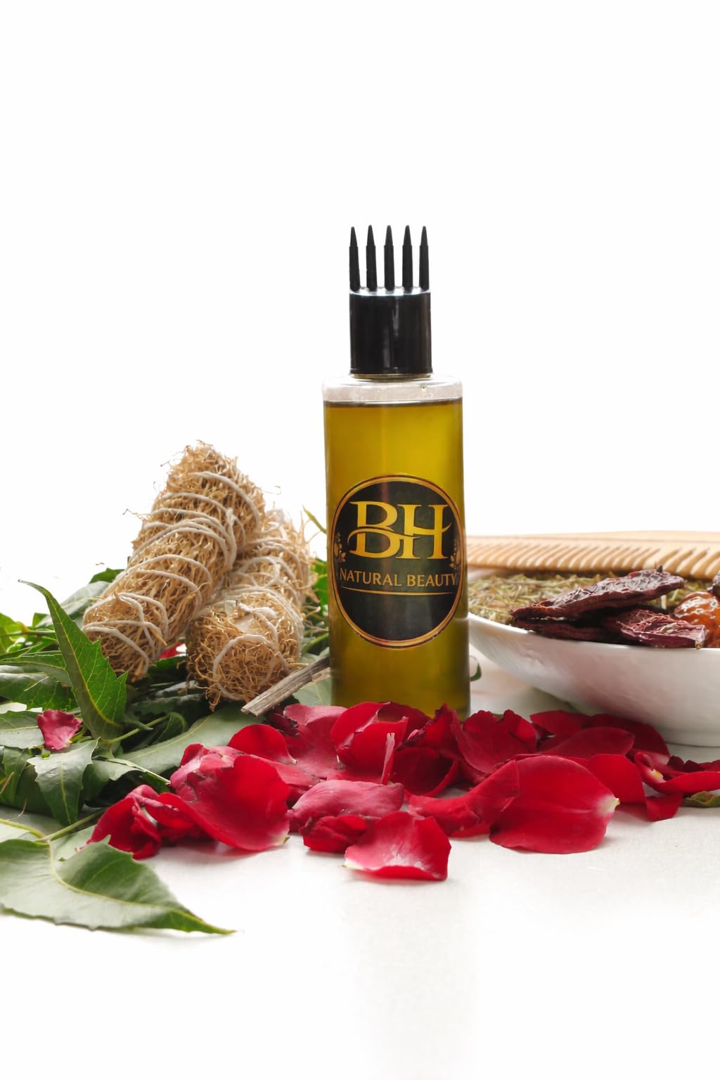 BH Natural Beauty Herbal Hair Oil with Amla, Bhringraj, Onion and Castor Oil for Hair Growth and Hair Fall Reduction-image-27