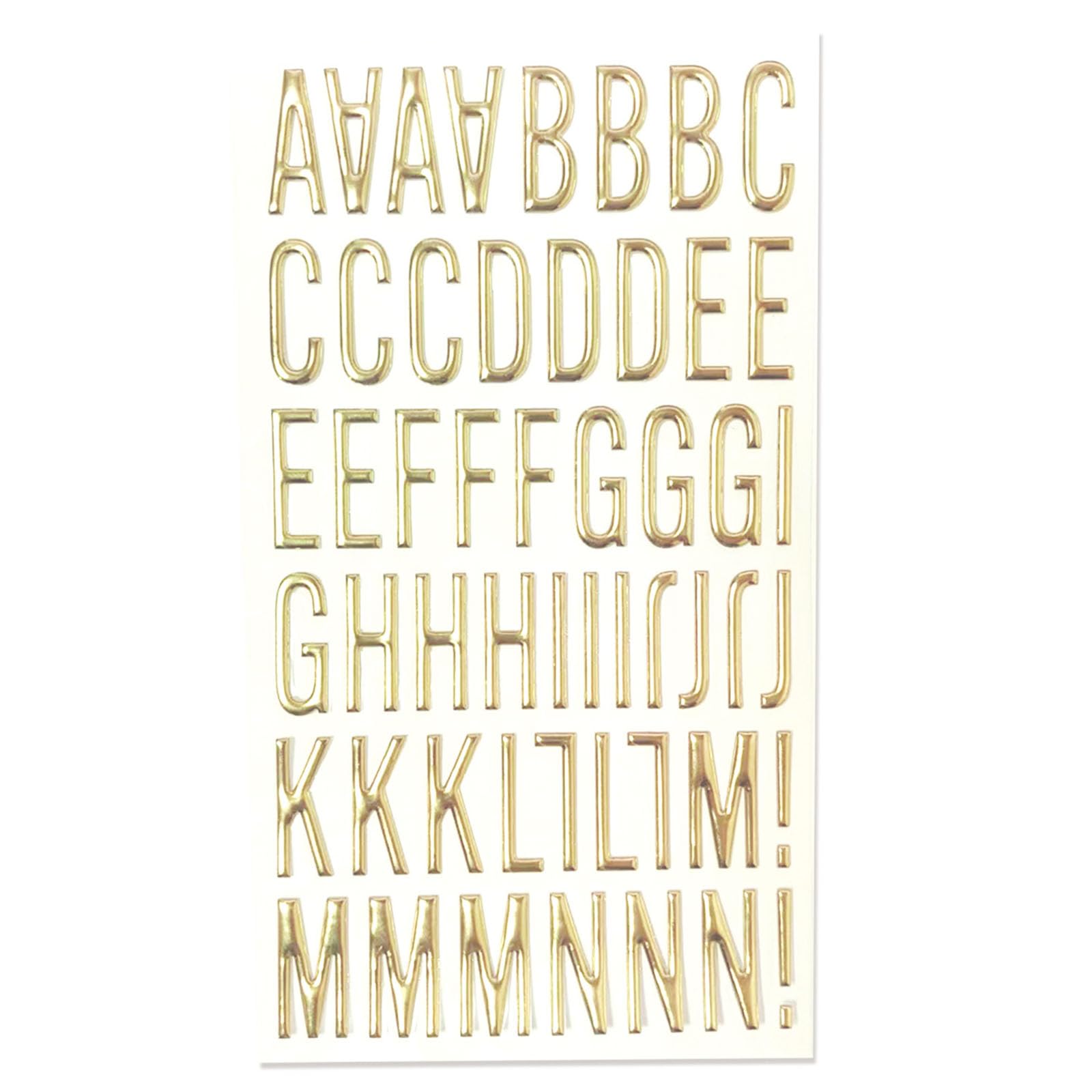 Glittering Large Letter Sticker 3D Metallic Letter Number for Scrapbooking Journal Notebook Photo Album Number