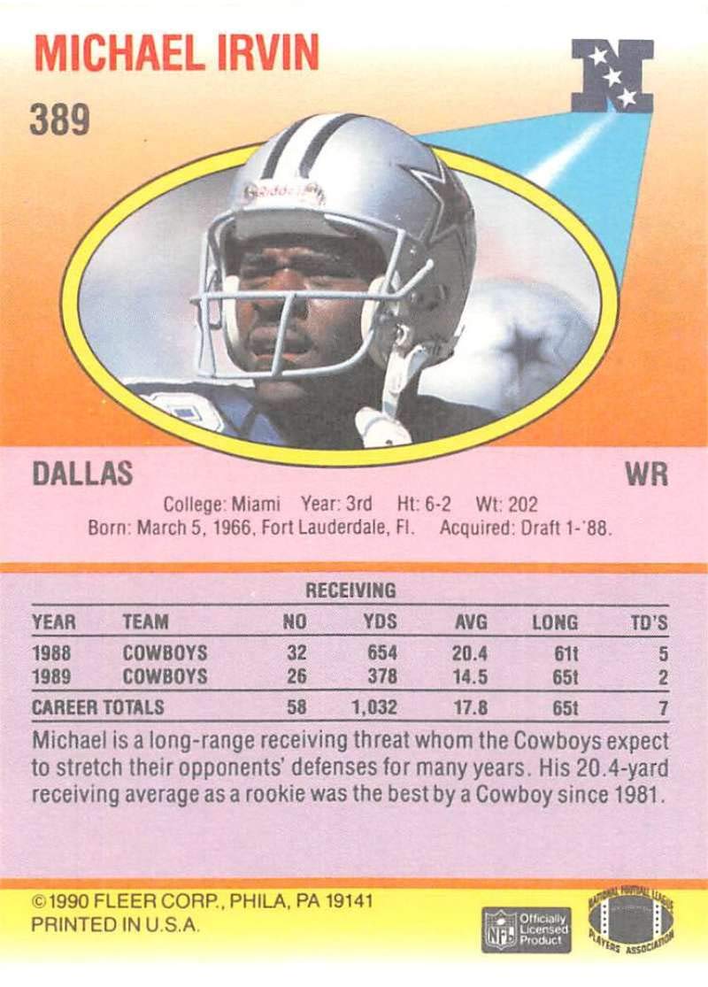 Amazon.com: 1990 Fleer Football #389 Michael Irvin Dallas
