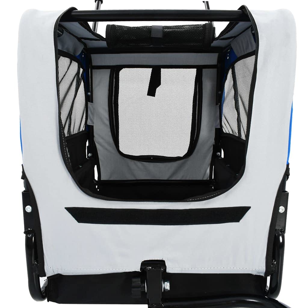 2-in-1 ペット用 自転車トレーラー＆ジョギングベビーカー ブルー＆グレー Amazon.co.jp: vidaXL 2-in-1 ペット用 自転車トレーラー