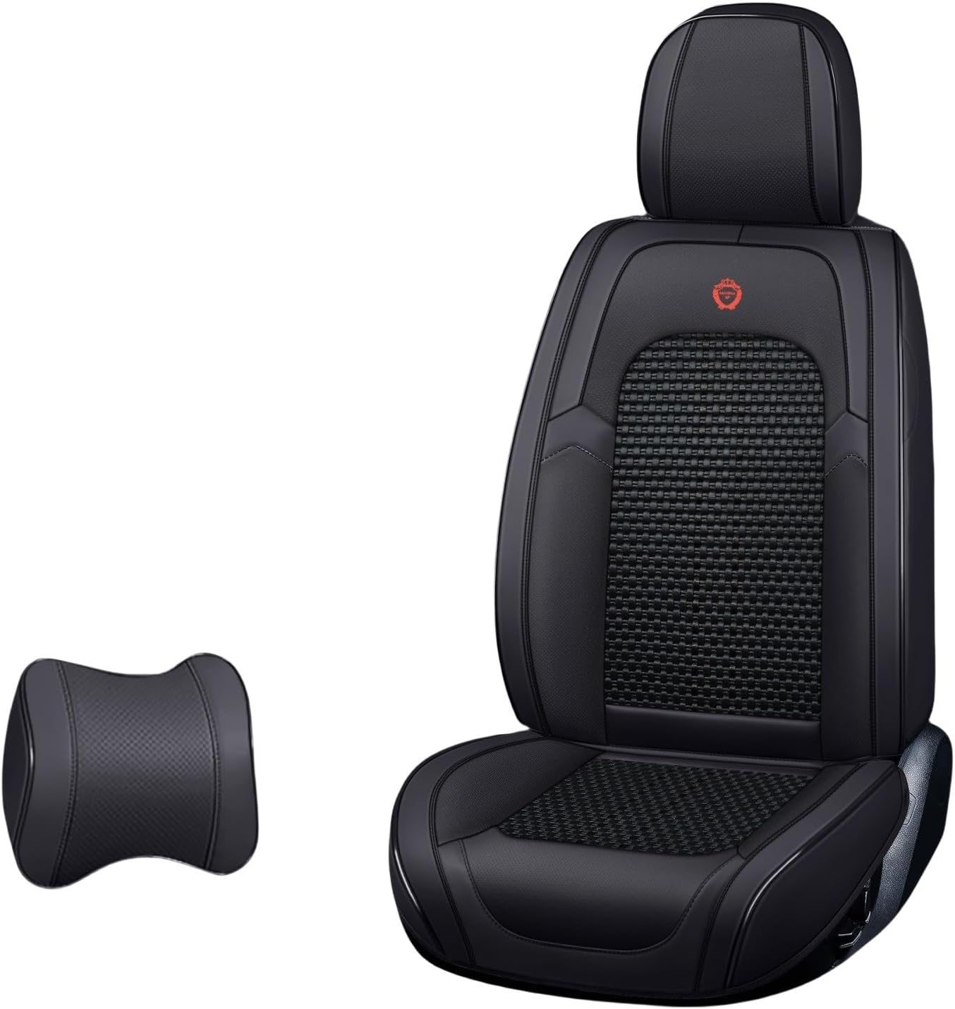 トヨタ アクア Aqua に適用カーシートカバー 防塵・防汚 四季通用 車用インテリアアクセサリー 滑り止めシート保護クッション 前後5人乗り通気性・耐摩耗性ナッパレザー+アイスシルク素材(黒)