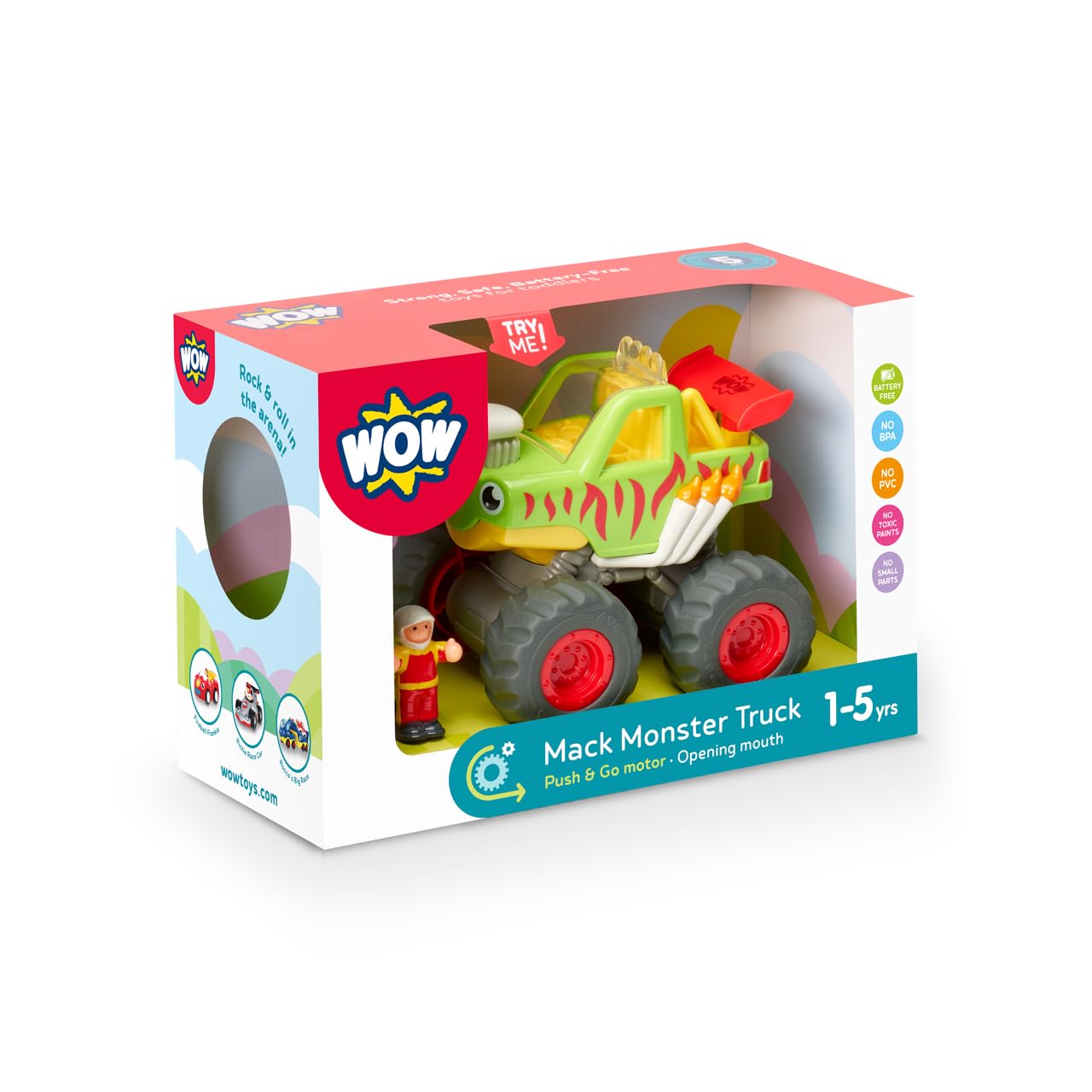 Toys Mack Monster Truck,Green/Red/Yellow