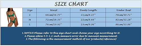 Miniatura 5 de SNKSDGM Bikini de dos piezas con volantes y volantes para mujer, bikini de dos piezas con tirantes cruzados en la espalda, 2832-Nopdh-Verde-2