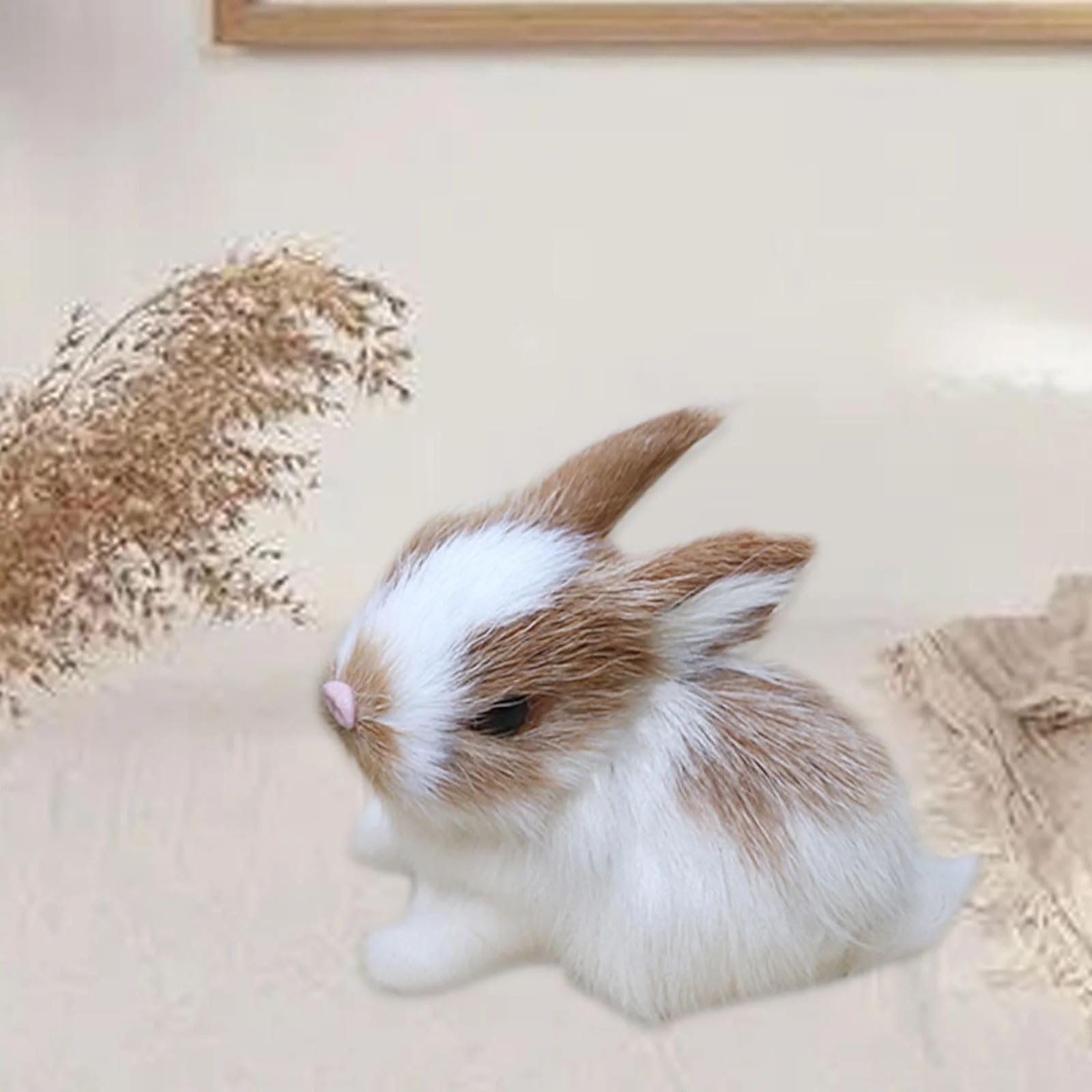 うさぎ　ミニチュアぬいぐるみ Amazon.co.jp: ミニシミュレーションウサギ1点、リアルなかわいい