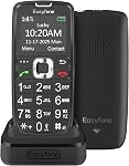 Easyfone Prime-A6 4G Fonctionnel déverrouillé Téléphone mobile, téléphone cellulaire de base facile à utiliser avec son grand bouton clair et dock de recharge, pas de caméra et aucun accès Internet