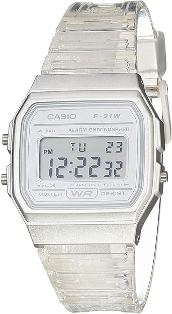 Casio F91W Series | Digital Watch | Water Resistant | LED Light | 1/100 SEC Stopwatch | Regular Time Keeping HR, Min, SEC, PM, Date, Day | Daily Alarm | Lightweight | 7 Year Battery