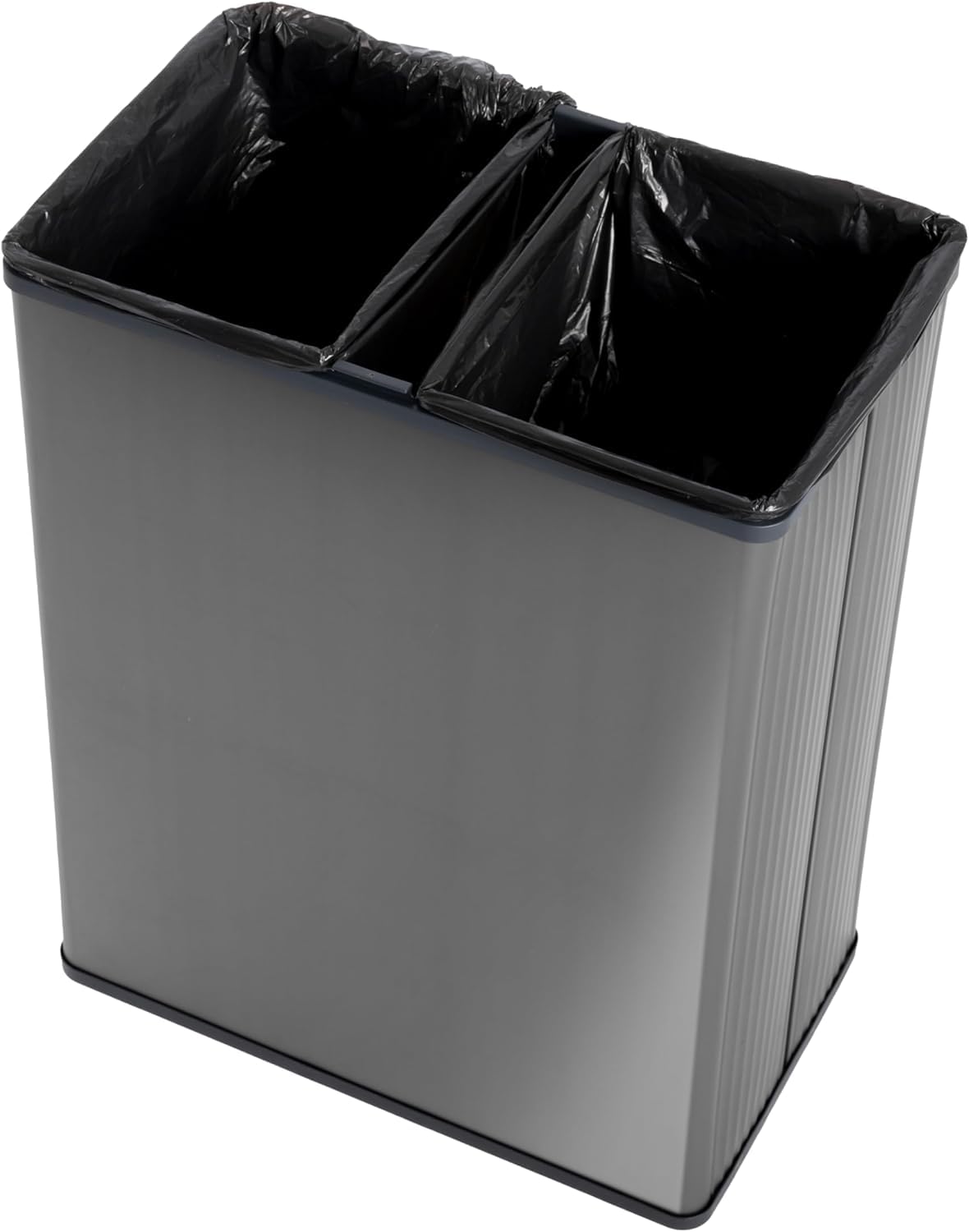 Curver Keter Verto Poubelle de recyclage double compartiment 54 l gris perle