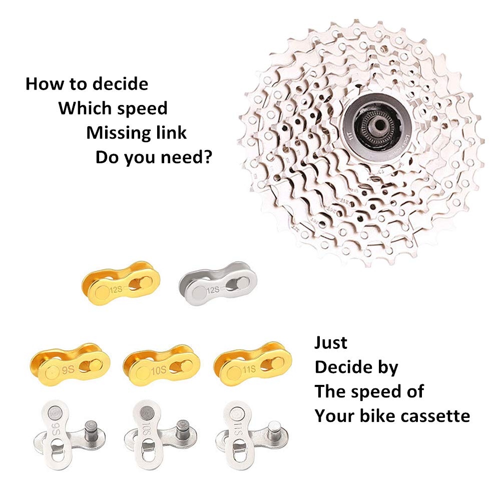 Chaîne Et Cassette X Autohaux - 8 Paires De Maillons De Chaîne Maître à 9 Vitesses Réutilisables