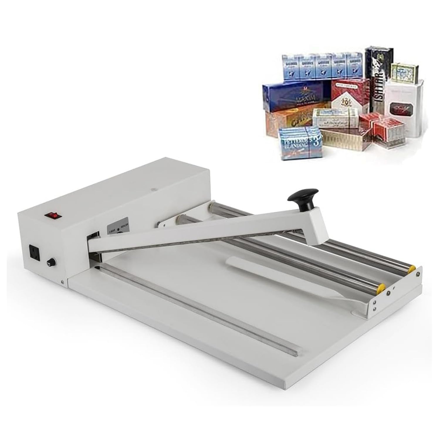 SBCGFY Shrink Wrap Machine 2 In 1 Hand Wrapping Machine, Film Wrapper For Food Book Box Packaging Hand Wrapping Machine,45Cm