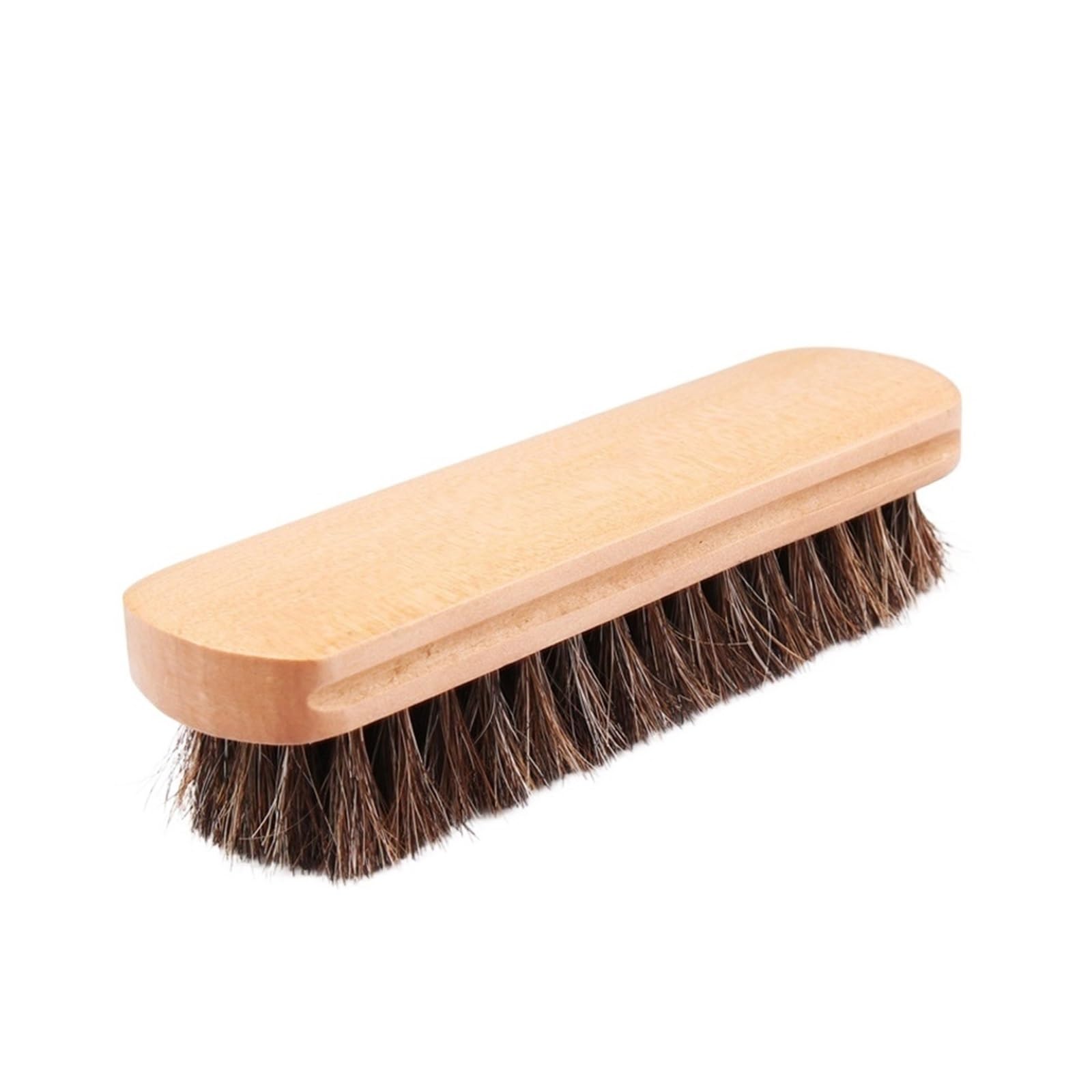 Dusting Brush Shoe Applicators, Shoe Brush, Soft Horsehair, Beige, 18cm x 5cm, For Cleaning And Polishing Shoes And Coats