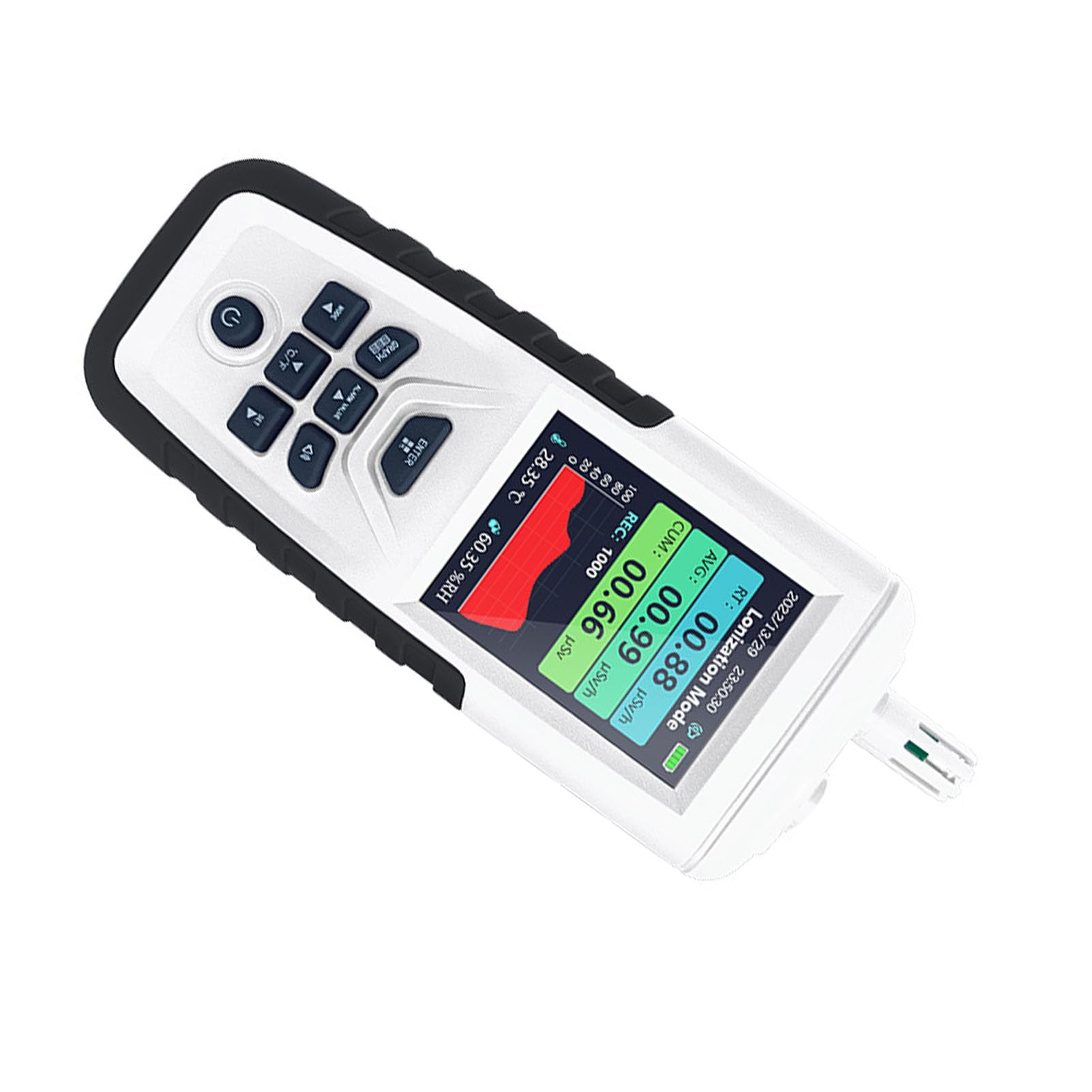 Detector de Radiación Nuclear, Monitor de Radiación de Contador Geiger ABS de 0 a 999,9 USv H, Detección de Rayos X Beta Gamma con Alarma de Luz Sonora para Uso Personal en Hospitales