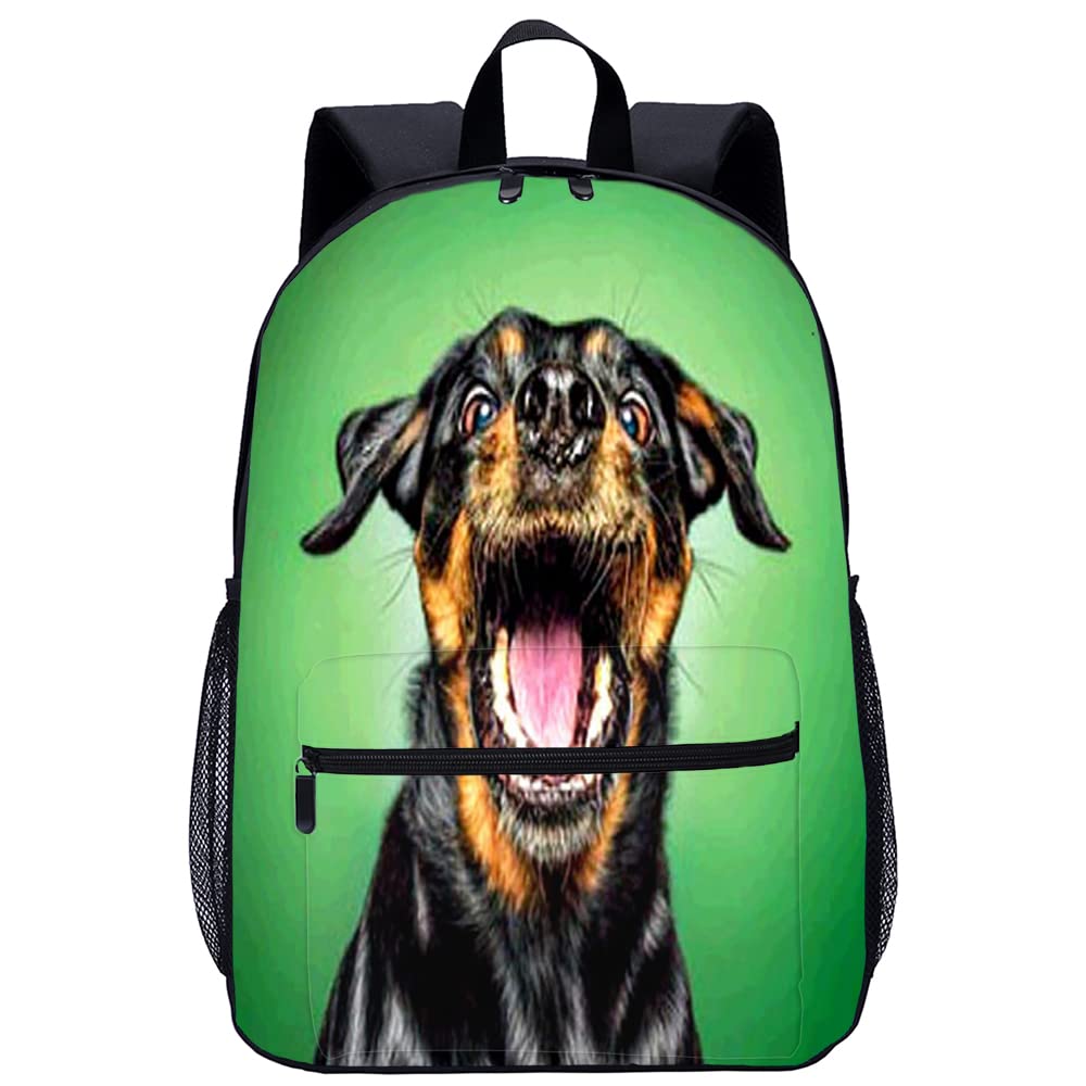 Sac à dos de mode imprimé en 3D motif chien grand format unisexe - 8