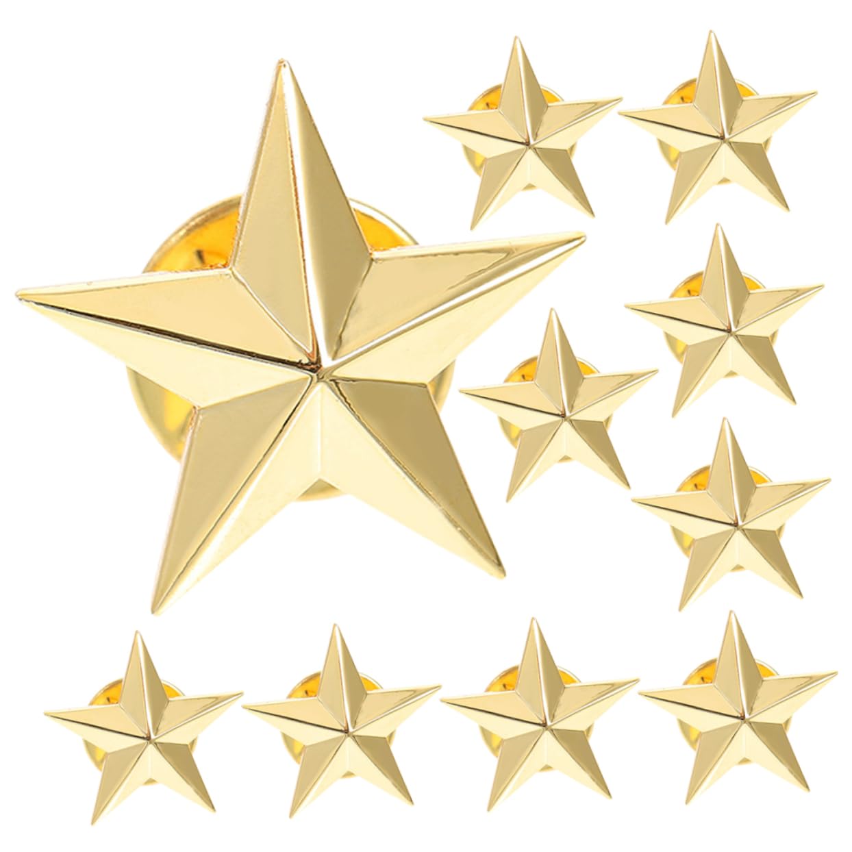 BESPORTBLE Pentagramm Anstecker Bestickter Stern Punkt Anstecker Patriotische Dekoration Hochzeit Für Sternbrosche Gedenknadel Patriotisches Anstecker Fünf Partys Legierung Golden