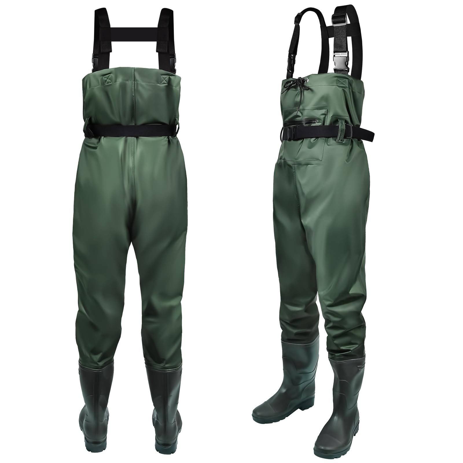 IEEILULU Waders Pêche Homme Nylon avec Bottes 40-47 Antidérapants