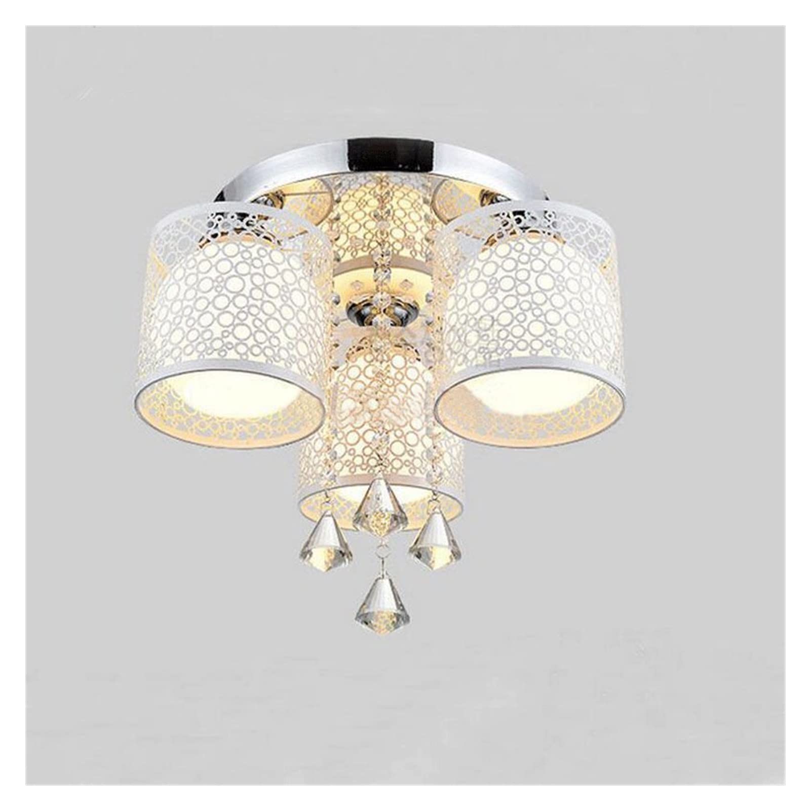Lustre moderne plafonnier cristal rond DIRIGÉ avec télécommande pour intérieur