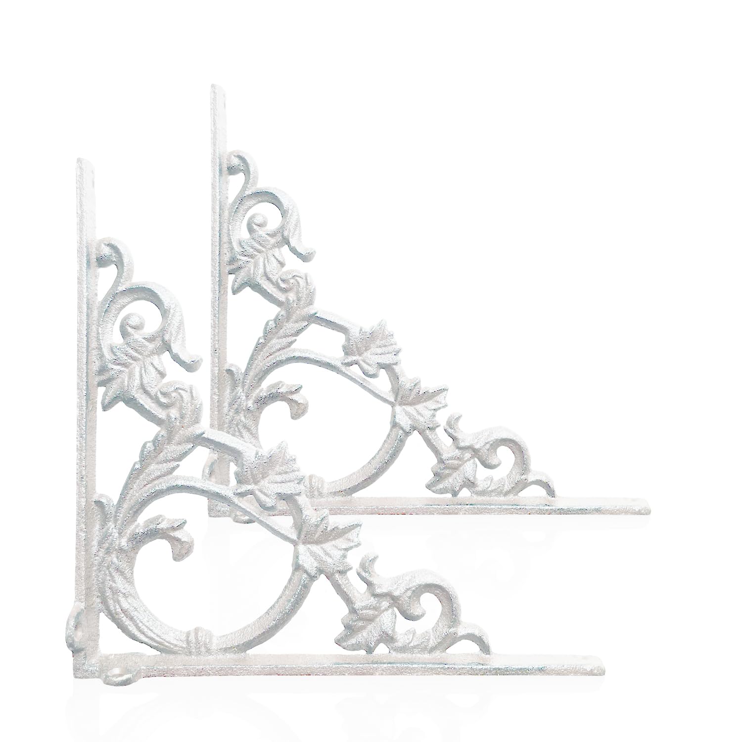 Cast Iron Victorian Scroll Shelf Brackets, 9 x 9 inch Antique Decor Shelves Bracket, Mailbox Brackets,Wall Decorative, Modern Shelving Bracket for DIY