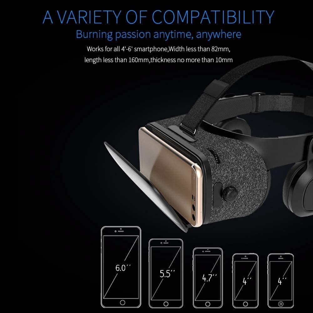 Amazon | バーチャルリアリティヘッドセット、4.5-6.2インチスクリーン