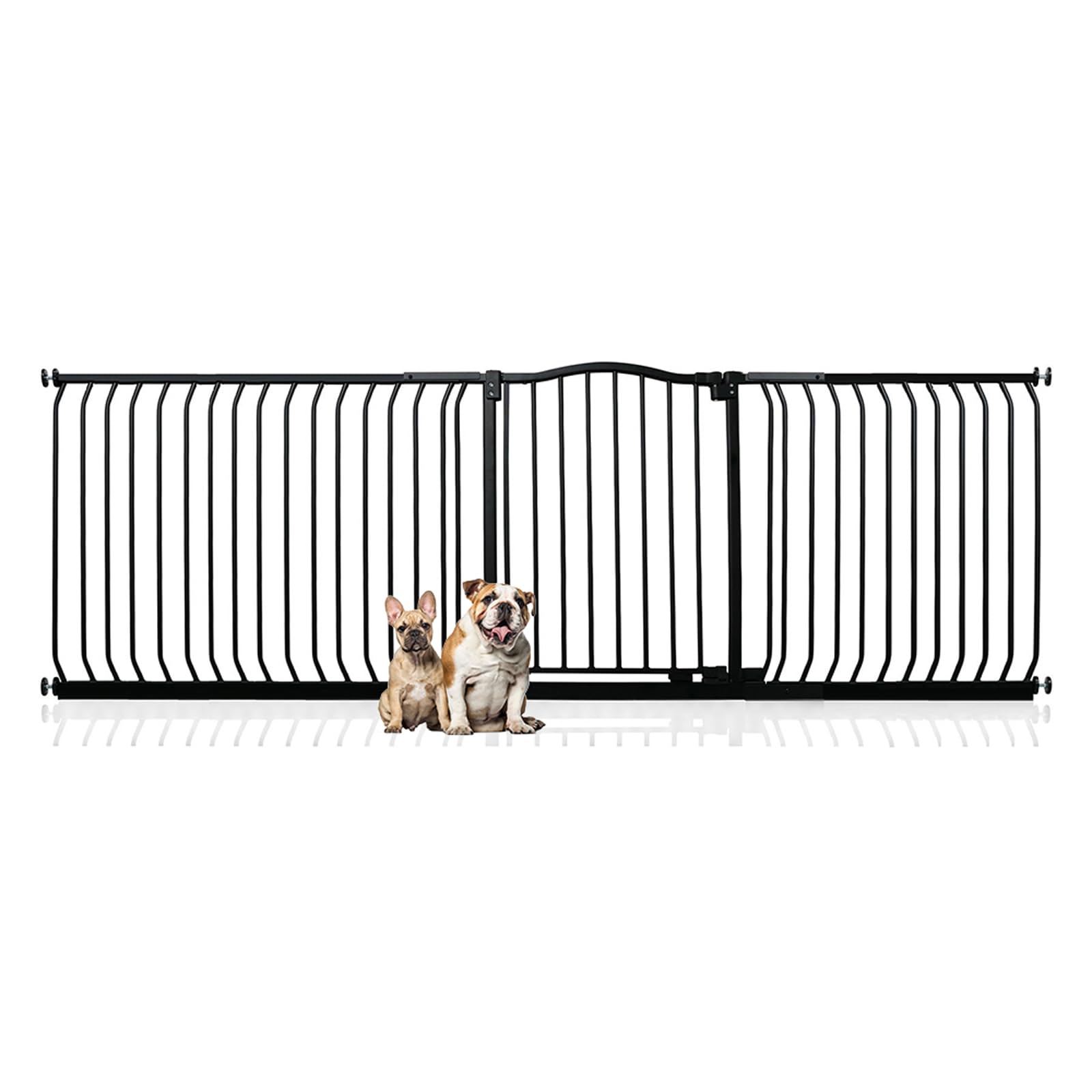 Bettacare Pressure Fit Pet Gate - Curved Top - 234cm-243cm - Black - Metal