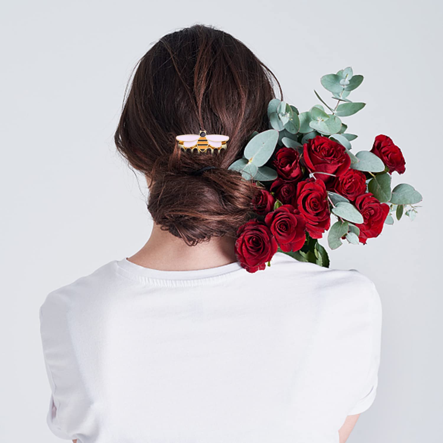 Set Di 4 Pettini Per Capelli Oro A Forma Di Ape - In Metallo E Lega, Vintage, Con Tensione Regolabile, Per Donne E Ragazze - 3