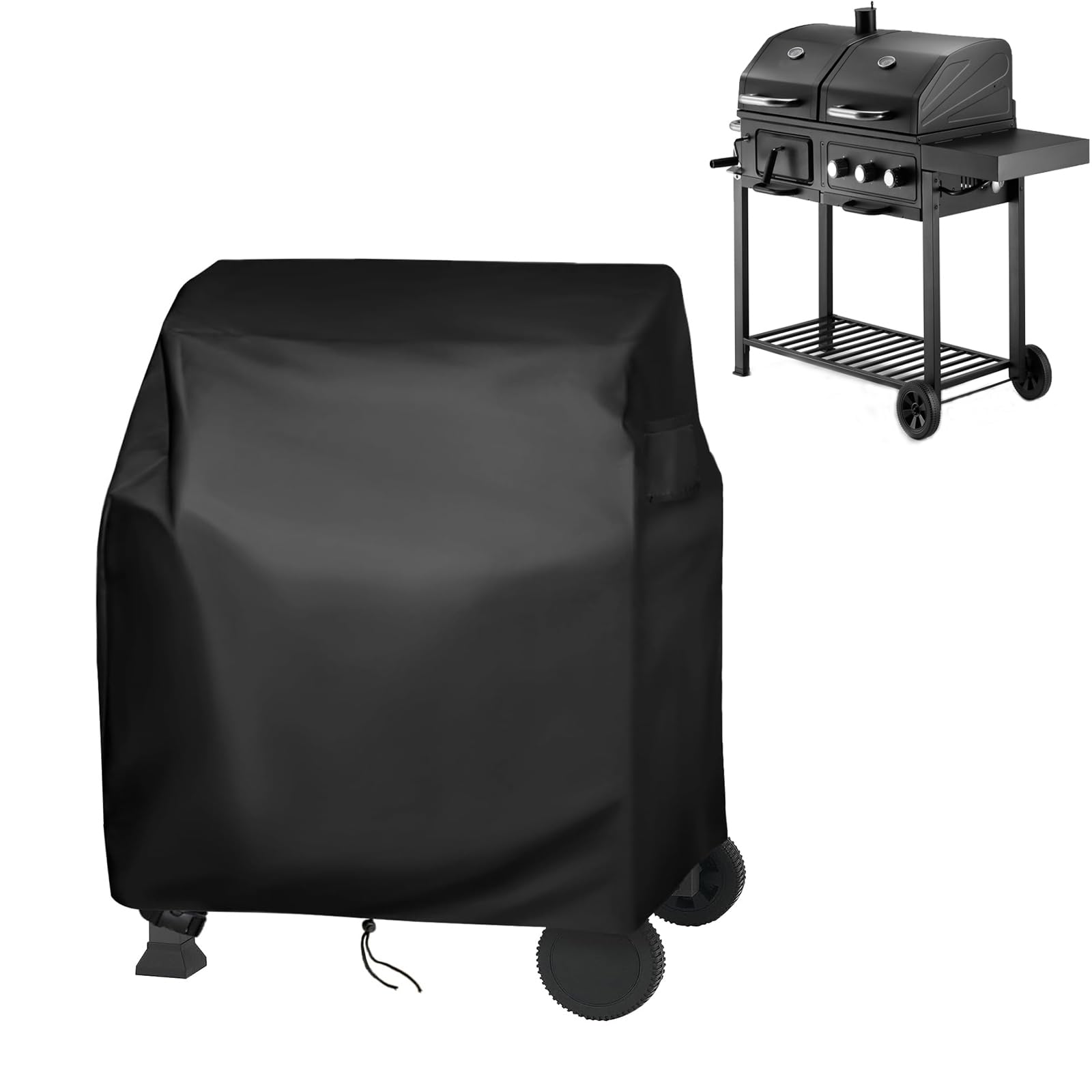 Rilime Barbecue Cover, Waterproof BBQ Grill Cover Protective Cover for Tepro Compact Charcoal Grill Trolley Series Grill,Water Resistant, Anti-Fade Fabric (For Tepro with Grill 143x70x122cm) โ image 1