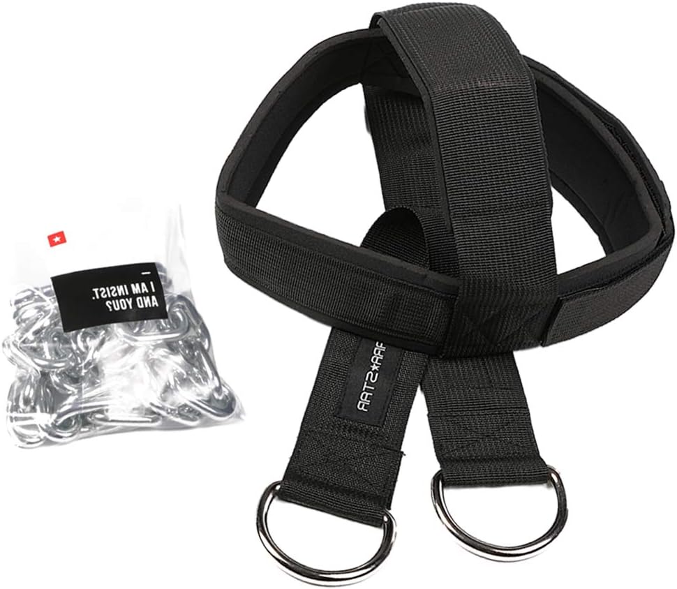 Amosfun Head And Neck Trainer Shoulder Weight Training Head And Neck Cap Training Neck Cap Fitness Equipment for Adults (Black)