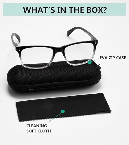 Miniatura 6 de Eyekepper Gafas de lectura de transición para lectores fotocromáticos para hombre y mujer, negro-transparente +2.00