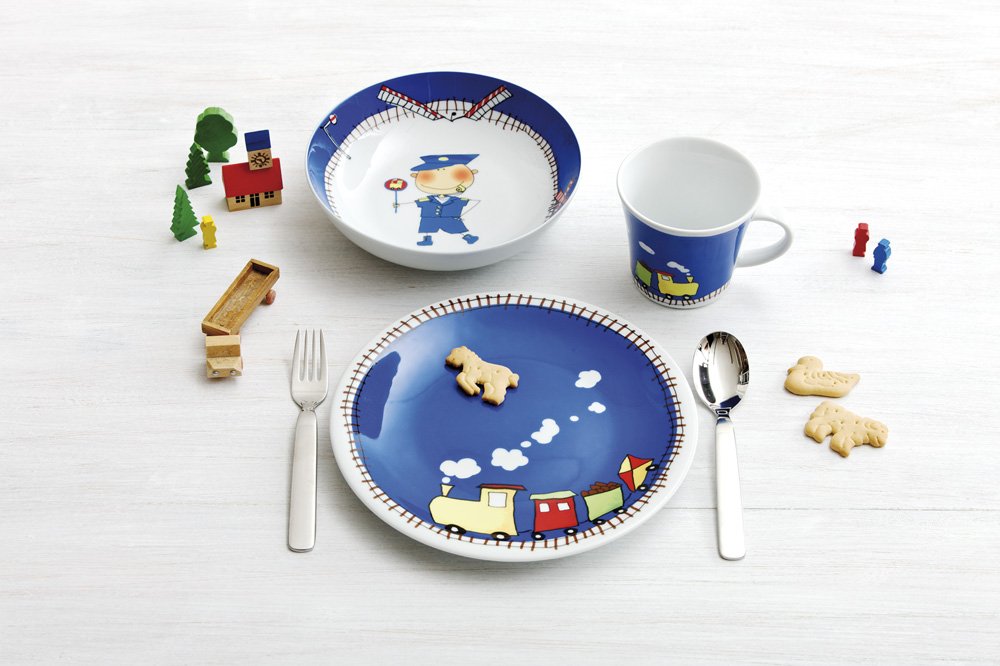 KAHLA 203418A76643C Kids tiefer Teller 18 cm Abenteuerexpress | Suppenteller mit Lokführer Design aus Porzellan