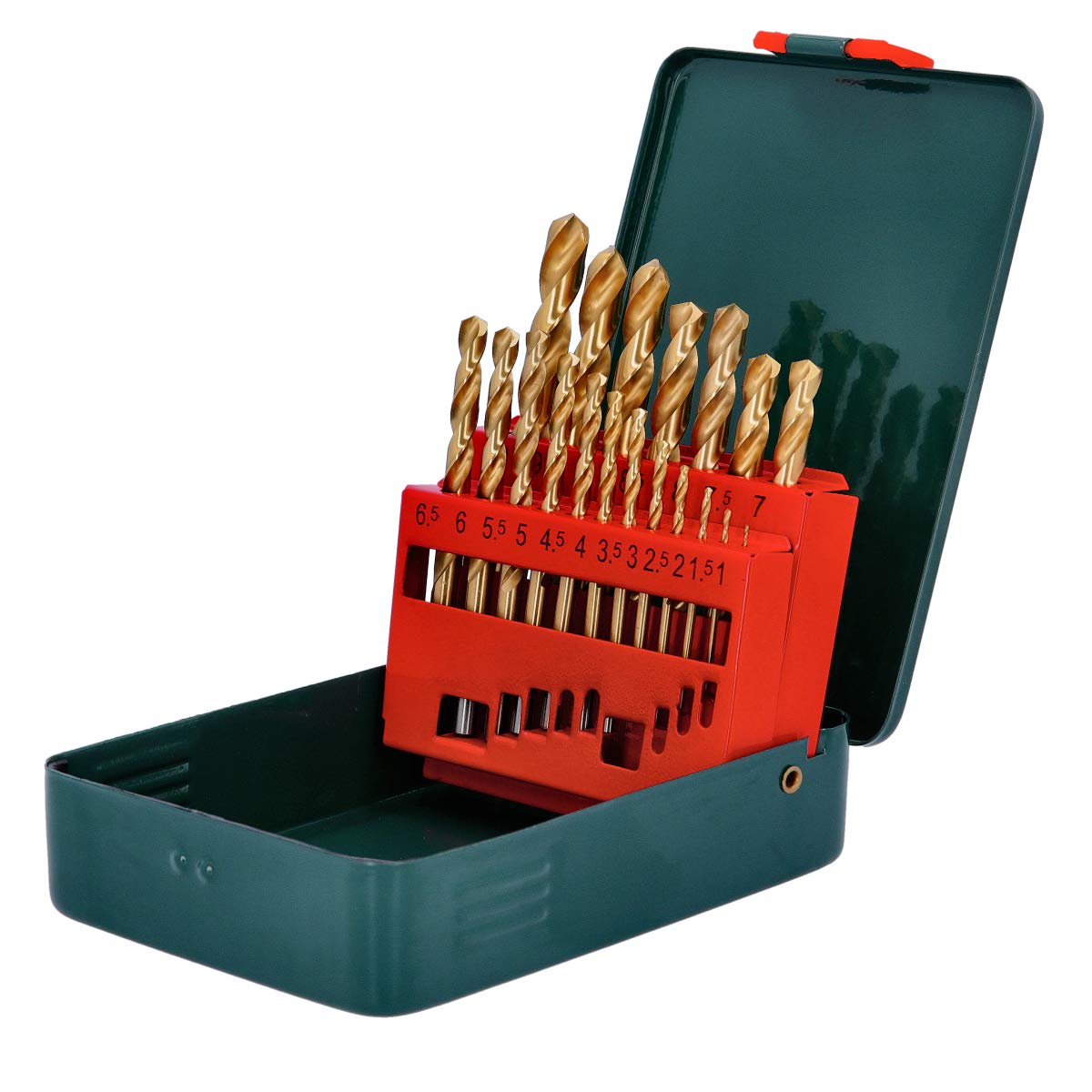 Metabo 627156000 HSS-TIN Twist Drills (19 pcs.), Green, Set of 19 Pieces - Image 3
