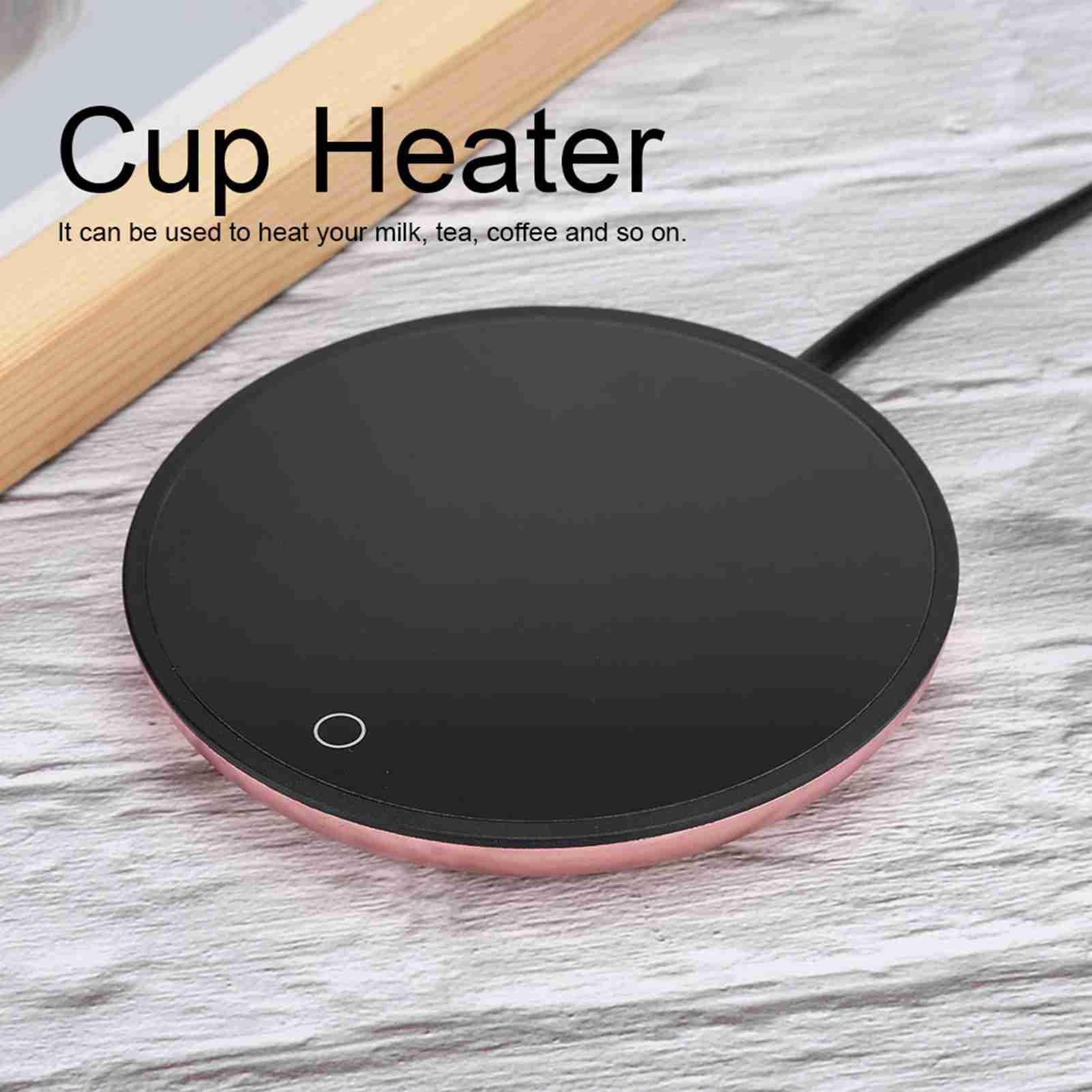 Respicefinem Electric Waterproof Touch Heating Cup Mat With Adjustable Temperature For Coffee Tea Milk In Office Home School EU 220V (EU Plug 220V)