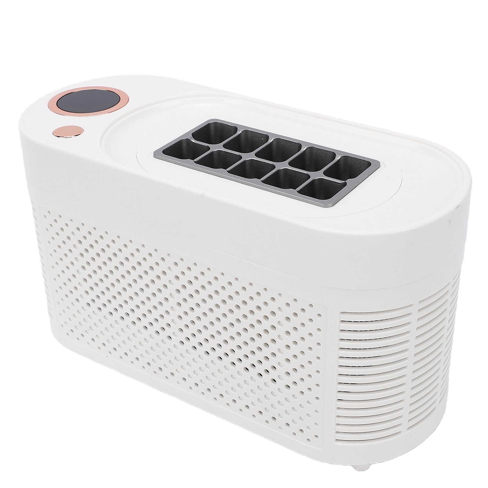 Brrnoo Mini Ice Maker Macchina per il Ghiaccio da Banco Macchina per Ghiaccio Portatile con 10 Cubetti in 15 Minuti Contenitore per Automatico a Doppia Alimentazione per (Spina europea)
