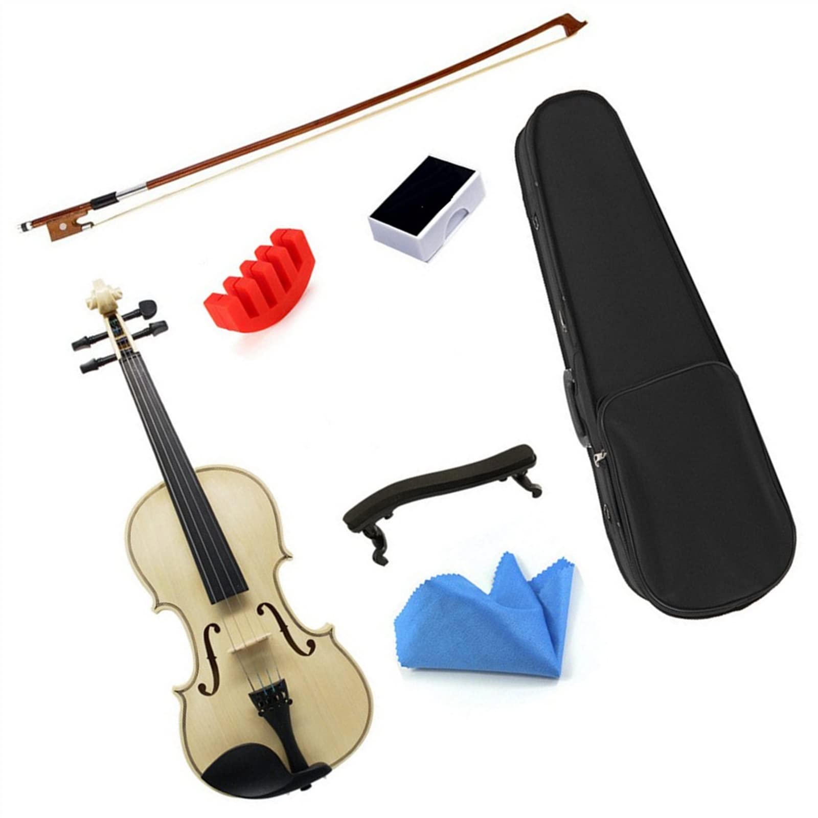 初心者用ブラックメープルバイオリン弓肩当てケース(Size 1 2